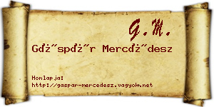 Gáspár Mercédesz névjegykártya